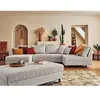Lisa Design Rune Canapé panoramique d'angle droit - Gris Velours
