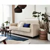 Best Mobilier Canapé droit convertible 3 places en velours grosses côtes beige