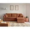 BESTMOBILIER Canapé d'angle réversible convertible 4 places en velours côtelé