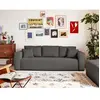 BESTMOBILIER Topaze - canapé 3 places - convertible avec coffre - en velours côtelé