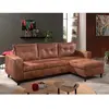 BESTMOBILIER Nordic - canapé d'angle réversible - 4 places - convertible - industriel vintage