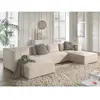 LISA DESIGN Stella - canapé panoramique en U - 7 places - en velours côtelé - Beige