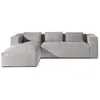 LISA DESIGN Canapé d'angle gauche 4 places en velours côtelé gris clair