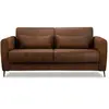 Canapé droit convertible 3 places en microfibre marron