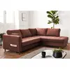 LISA DESIGN Anna - canapé d'angle droit - 5 places - convertible - en velours - rose