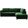 LISA DESIGN Anna - canapé d'angle droit - 5 places - convertible - en velours - Vert