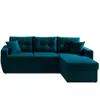 BESTMOBILIER Astoria - canapé d'angle réversible - convertible avec coffre - style contemporain- 4 places
