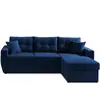 BESTMOBILIER Astoria - canapé d'angle réversible - convertible avec coffre - style contemporain- 4 places