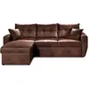 BESTMOBILIER Astoria - canapé d'angle réversible - convertible avec coffre - style industriel - 4 places