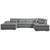 LISA DESIGN Vermont - canapé panoramique d'angle droit - 7 places - xxl - gris clair