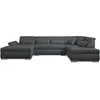 LISA DESIGN Vermont - canapé panoramique d'angle droit - 7 places - xxl - gris foncé
