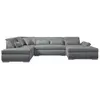 LISA DESIGN Vermont - canapé panoramique d'angle gauche - 7 places - xxl - gris clair