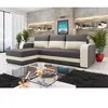 BESTMOBILIER Harvey - canapé d'angle réversible - convertible - avec coffre - en tissu - 4 places - style contemporain