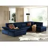 LISA DESIGN Vermont - canapé panoramique d'angle droit - 7 places - XXL - en velours TU