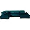 LISA DESIGN Vermont - canapé panoramique d'angle gauche - 7 places - XXL - en velours TU