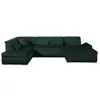 LISA DESIGN Vermont - canapé panoramique d'angle gauche - 7 places - XXL - en velours TU