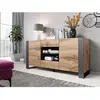 BESTMOBILIER Willow - buffet bas - bois et gris - 164 cm - style industriel TU