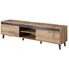BESTMOBILIER Lord - meuble TV - bois et noir - 170 cm - style industriel
