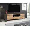 BESTMOBILIER Willow - meuble TV - bois et gris - 180 cm - style industriel - Bois / Gris
