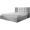 BESTMOBILIER Mael - lit coffre - 160x200 - en tissu - sommier inclus - gris clair