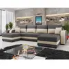 BESTMOBILIER Harvey - canapé panoramique en u - 7 places - convertible avec coffre - en tissu