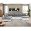 BestMobilier Chuck - Canapé panoramique XXL convertible - 7 places