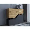 BESTMOBILIER Pitt - buffet haut - 120 cm - style industriel couleur - bois / gris