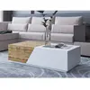 Best Mobilier Pitt - table basse - 124 cm - style industriel couleur - bois / blanc