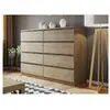 BESTMOBILIER Celia - commode 8 tiroirs - bois - 139 cm - style contemporain - bois