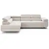 Lisa Design Zaria - canapé d'angle gauche 5 places convertible avec coffre et têtières en velours côtelé grosses côtes