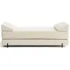 BESTMOBILIER Brescia - banquette 3 places convertible en tissu velours relief - Beige