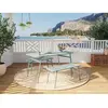 Ribola - ensemble table et bancs de jardin - 4 personnes - vert