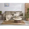 BESTMOBILIER Marilia - canapé 3 places - convertible déplimousse - en velours côtelé - Taupe