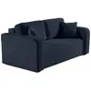 BESTMOBILIER Miro - canapé droit 2 places - en velours texturé - Bleu