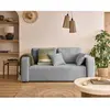 BESTMOBILIER Miro - canapé droit 2 places - en velours texturé - Gris