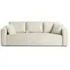BESTMOBILIER Miro - canapé droit 3 places - convertible avec coffre - en velours texturé - Beige