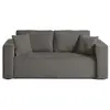 BESTMOBILIER Topaze - canapé droit 2 places - en velours côtelé - Gris