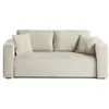 BESTMOBILIER Topaze - canapé droit 2 places - en velours côtelé - Beige