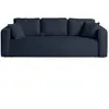 BESTMOBILIER Miro - canapé droit 3 places - convertible avec coffre - en velours texturé TU