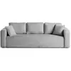 BESTMOBILIER Miro - canapé droit 3 places - convertible avec coffre - en velours texturé - Gris