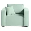 BESTMOBILIER Topaze - fauteuil - en velours texturé - Bleu