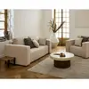 BESTMOBILIER Topaze - canapé droit 2 places - en tissu - Beige
