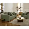 BESTMOBILIER Topaze - canapé droit 2 places - en tissu - Vert