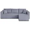 BESTMOBILIER Canapé d'angle réversible convertible 4 places en velours texturé bleu