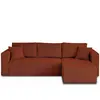 BESTMOBILIER Topaze - Canapé d'angle réversible 4 places - Terracotta