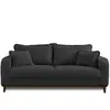 LISA DESIGN Albane - canapé 3 places - en velours côtelé - Gris foncé