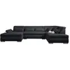 LISA DESIGN Vermont - canapé panoramique d'angle droit - 7 places - XXL - Noir