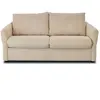 BESTMOBILIER Maho - canapé 2 places convertible - couchage quotidien - matelas 11 cm - en velours côtelé - Beige