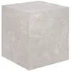 Bout de canapé Pula - Effet marbre - 40 cm - Beige - Lisa Design