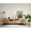 Lisa Design Medellin - meuble TV - bois et noir - 200 cm , Bois / Noir